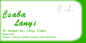csaba lanyi business card